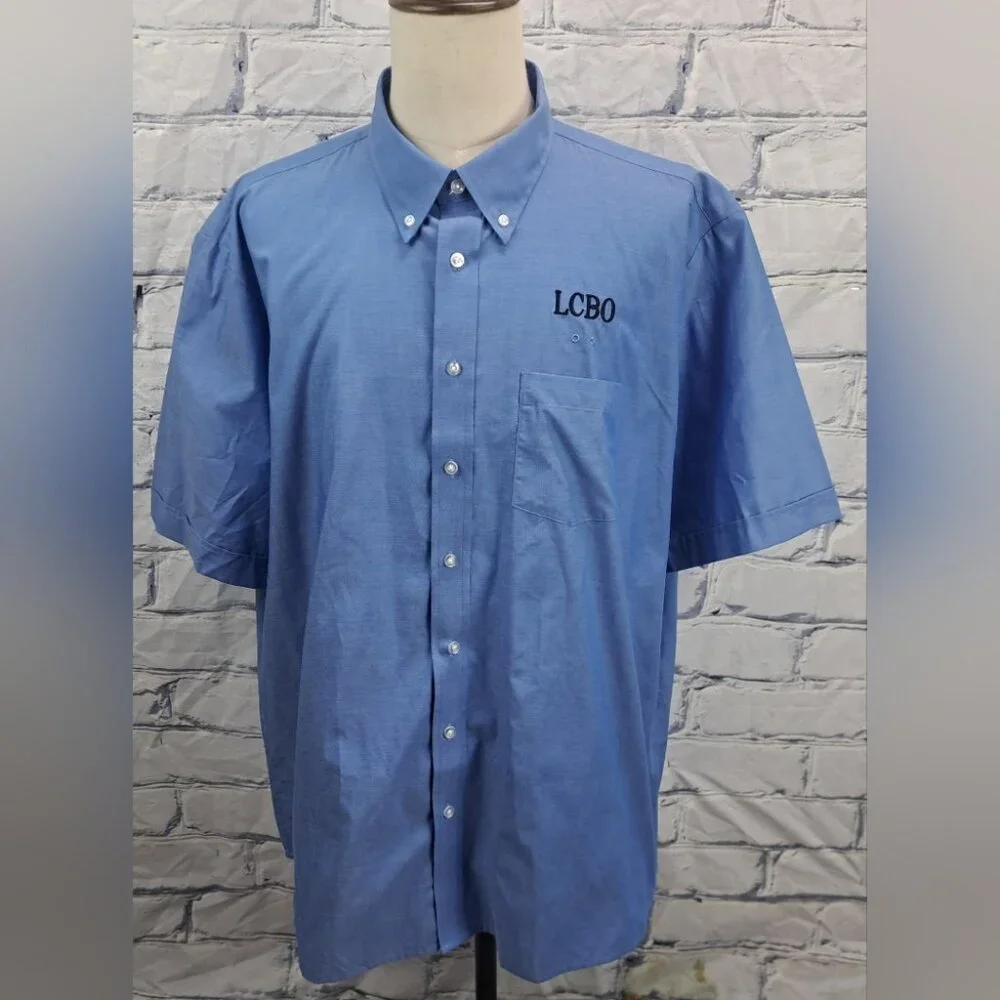NEW LCBO Men's Uniform Shirt Logo Liquor Beer Ontario Store Size 2XL XXL